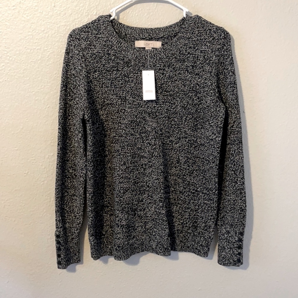 Loft button sleeve sweater NWT